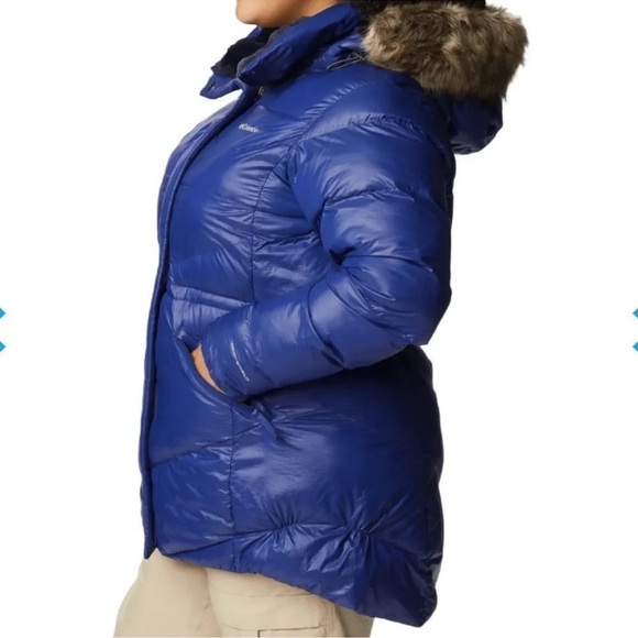Columbia Plus Size Peak Hooded Faux-Fur-Trim Jacket NWT - Picture 2 of 8